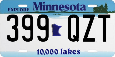MN license plate 399QZT