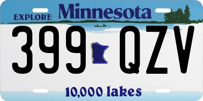 MN license plate 399QZV