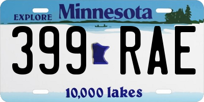 MN license plate 399RAE