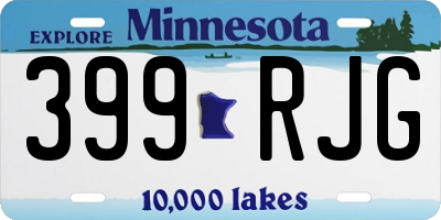 MN license plate 399RJG