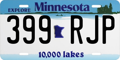 MN license plate 399RJP