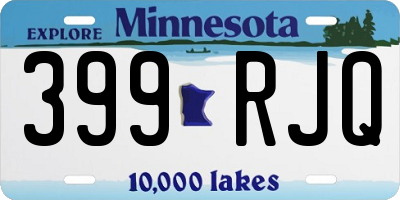 MN license plate 399RJQ