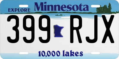 MN license plate 399RJX