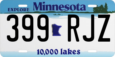 MN license plate 399RJZ