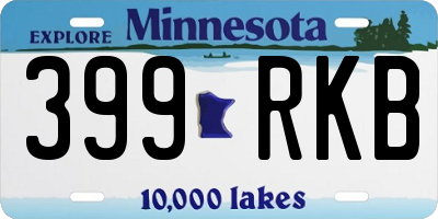 MN license plate 399RKB