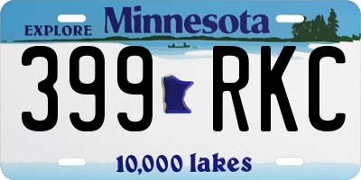 MN license plate 399RKC