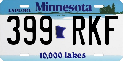 MN license plate 399RKF