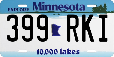 MN license plate 399RKI