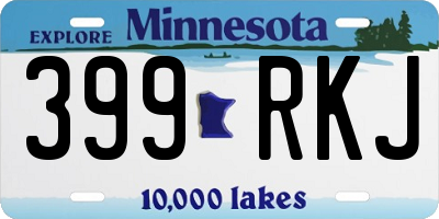 MN license plate 399RKJ