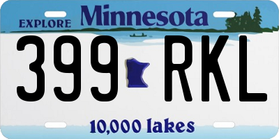 MN license plate 399RKL