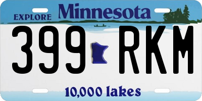 MN license plate 399RKM