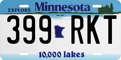 MN license plate 399RKT