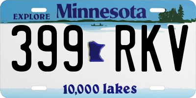 MN license plate 399RKV