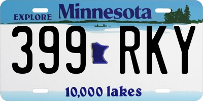 MN license plate 399RKY