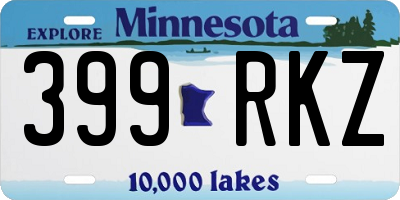 MN license plate 399RKZ