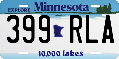 MN license plate 399RLA