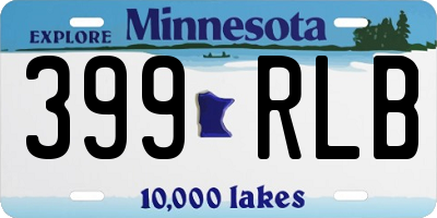 MN license plate 399RLB