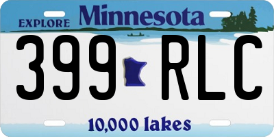 MN license plate 399RLC