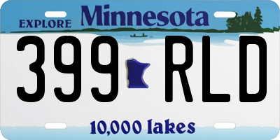 MN license plate 399RLD