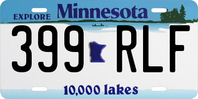 MN license plate 399RLF