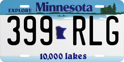 MN license plate 399RLG