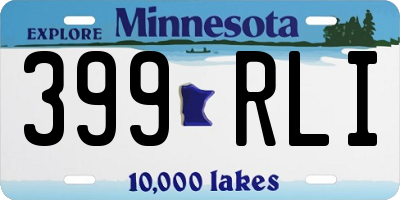 MN license plate 399RLI