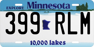 MN license plate 399RLM