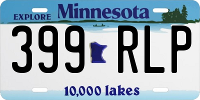MN license plate 399RLP