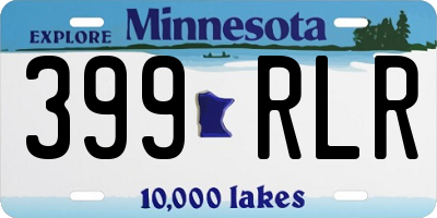 MN license plate 399RLR