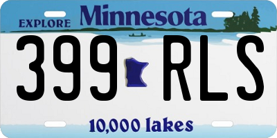 MN license plate 399RLS