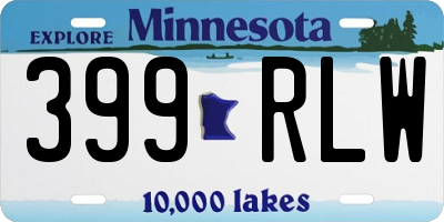 MN license plate 399RLW
