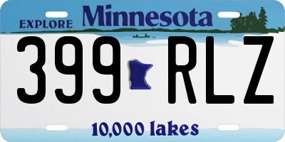 MN license plate 399RLZ
