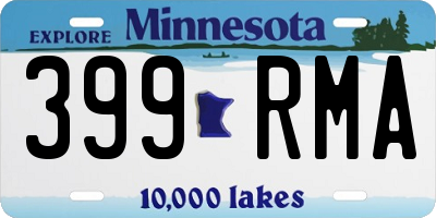 MN license plate 399RMA