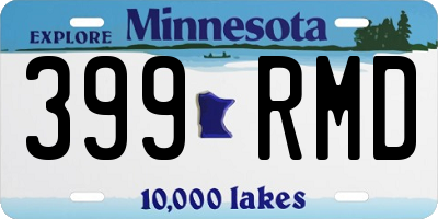 MN license plate 399RMD