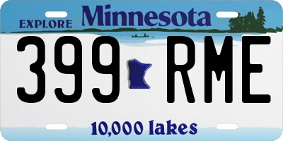 MN license plate 399RME