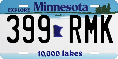 MN license plate 399RMK