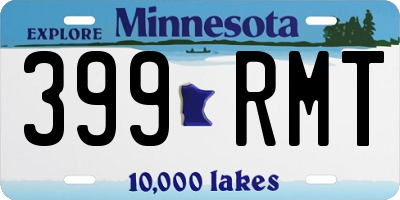 MN license plate 399RMT