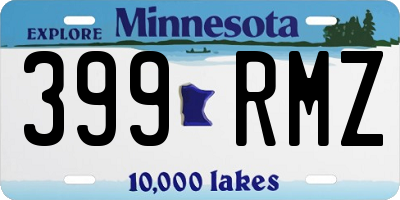 MN license plate 399RMZ
