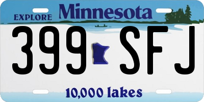 MN license plate 399SFJ