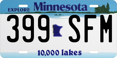 MN license plate 399SFM