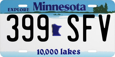 MN license plate 399SFV