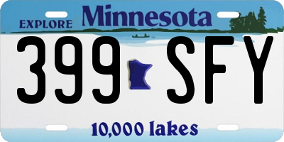 MN license plate 399SFY