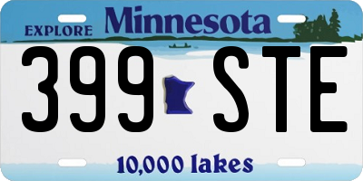 MN license plate 399STE