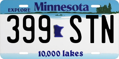 MN license plate 399STN