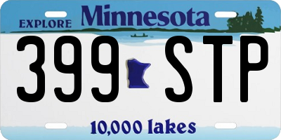 MN license plate 399STP