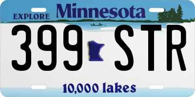 MN license plate 399STR