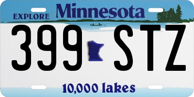 MN license plate 399STZ