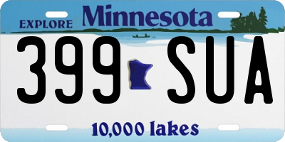 MN license plate 399SUA