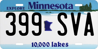 MN license plate 399SVA