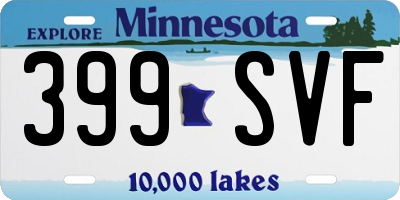 MN license plate 399SVF